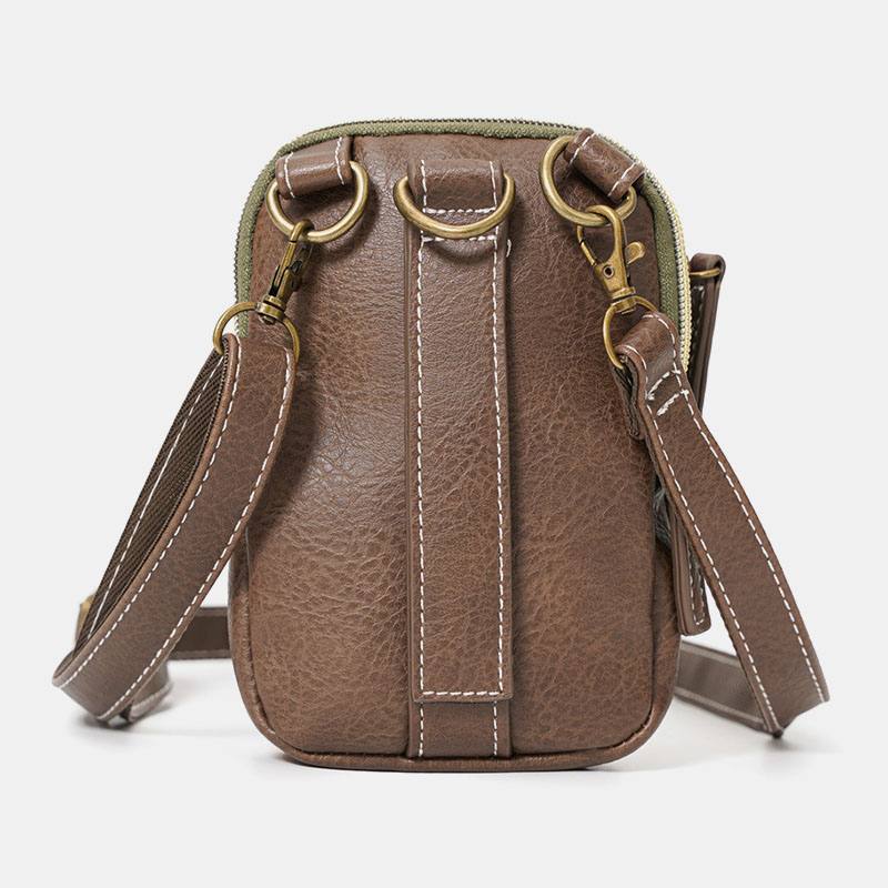 Miesten Miniompeleet Värilliset Rento Crossbody Laukut Irrotettava Olkahihna All-match 6.5 Tuuman Puhelinlaukku