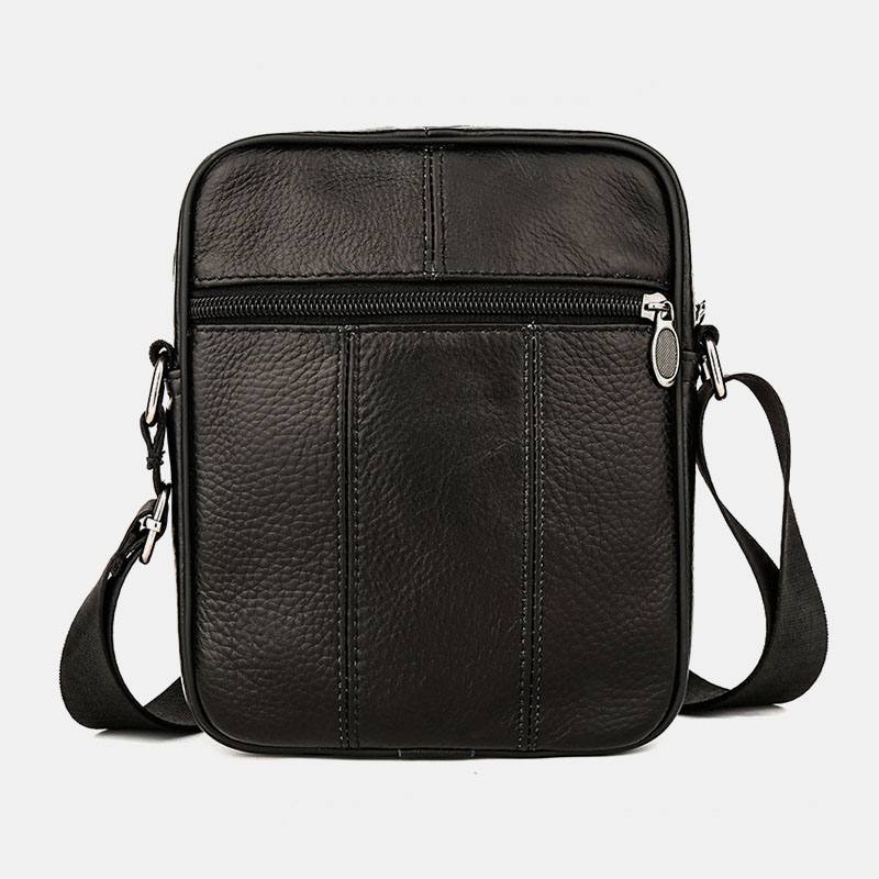 Miesten Monitaskuinen Varkaudenesto Ensimmäinen Kerros Lehmännahkainen Crossbody Laukut Retro Suuri Kapasiteetti Kevyt 6.5 Tuuman Phne Bag Messenger Bag Käsilaukku