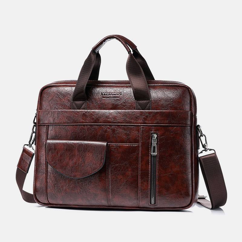 Miesten Monitaskuiset Varkaudenestolaukut Suuri Kapasiteetti Retro 13.3 Tuuman Kannettavan Tietokoneen Messenger Bag Salkku Olkalaukku