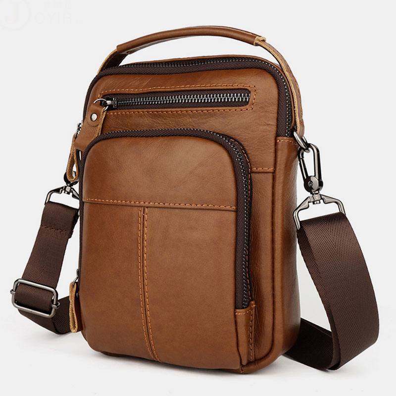 Miesten Multi-pocket Retro 6.5 Tuuman Puhelinlaukku Vyötärölaukku Takana Varkaudenesto Tasku Design Crossbody Laukut Vyölaukku