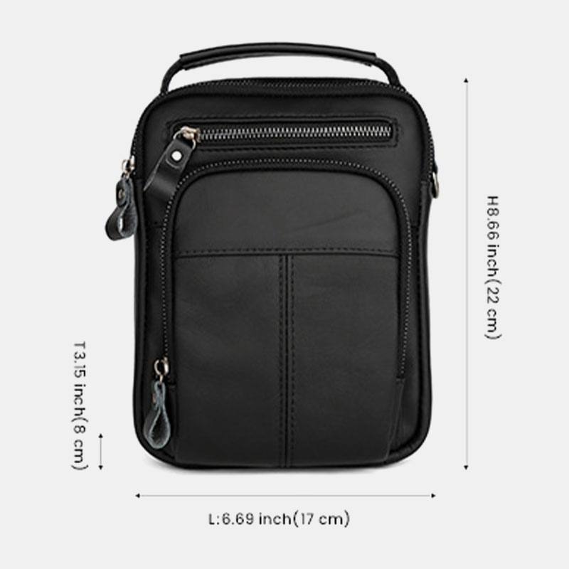 Miesten Multi-pocket Retro 6.5 Tuuman Puhelinlaukku Vyötärölaukku Takana Varkaudenesto Tasku Design Crossbody Laukut Vyölaukku