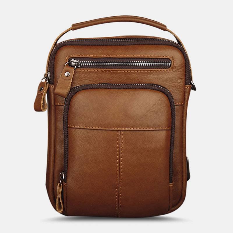 Miesten Multi-pocket Retro 6.5 Tuuman Puhelinlaukku Vyötärölaukku Takana Varkaudenesto Tasku Design Crossbody Laukut Vyölaukku