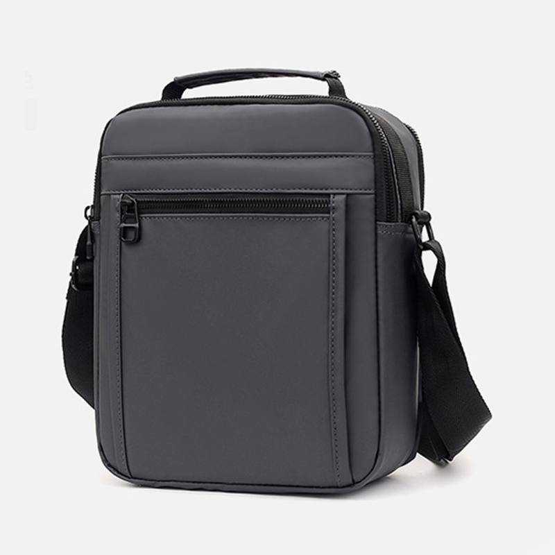 Miesten Nylon Kevyt Rento Ulkoilu Multi-carry Olkalaukku Crossbody Laukku