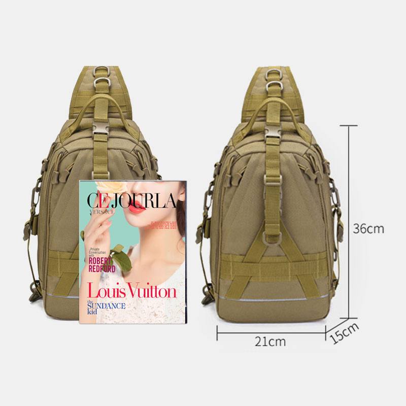 Miesten Oxford Camo Monitoiminen Vedenpitävä Ulkourheilu Ratsastus Taktinen Olkalaukku Crossbody Bag Rintalaukku