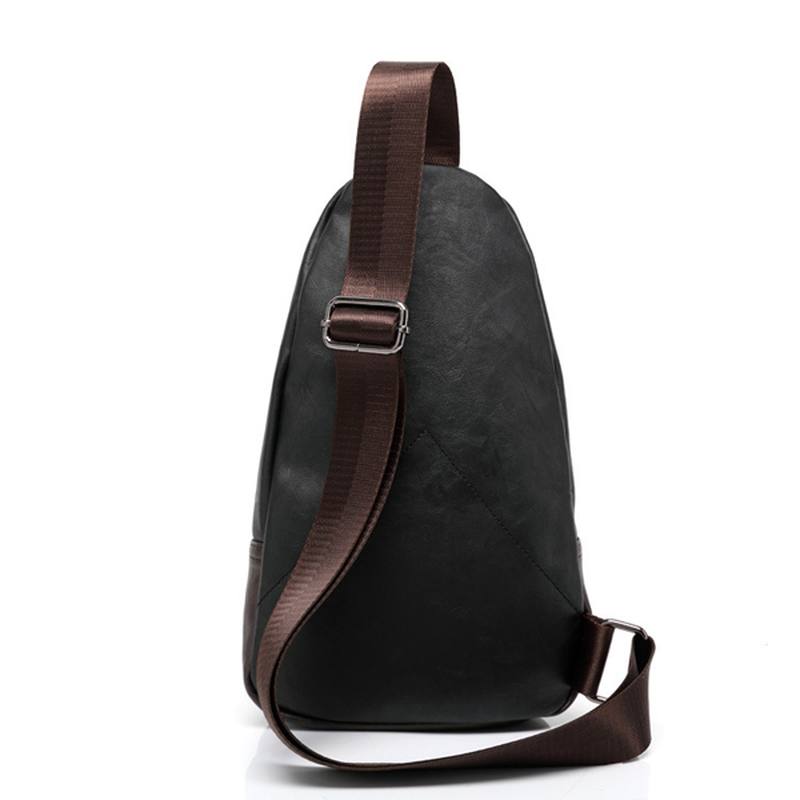 Miesten Pu Crossbody Bag Capacity Vapaa-ajan Olkalaukku