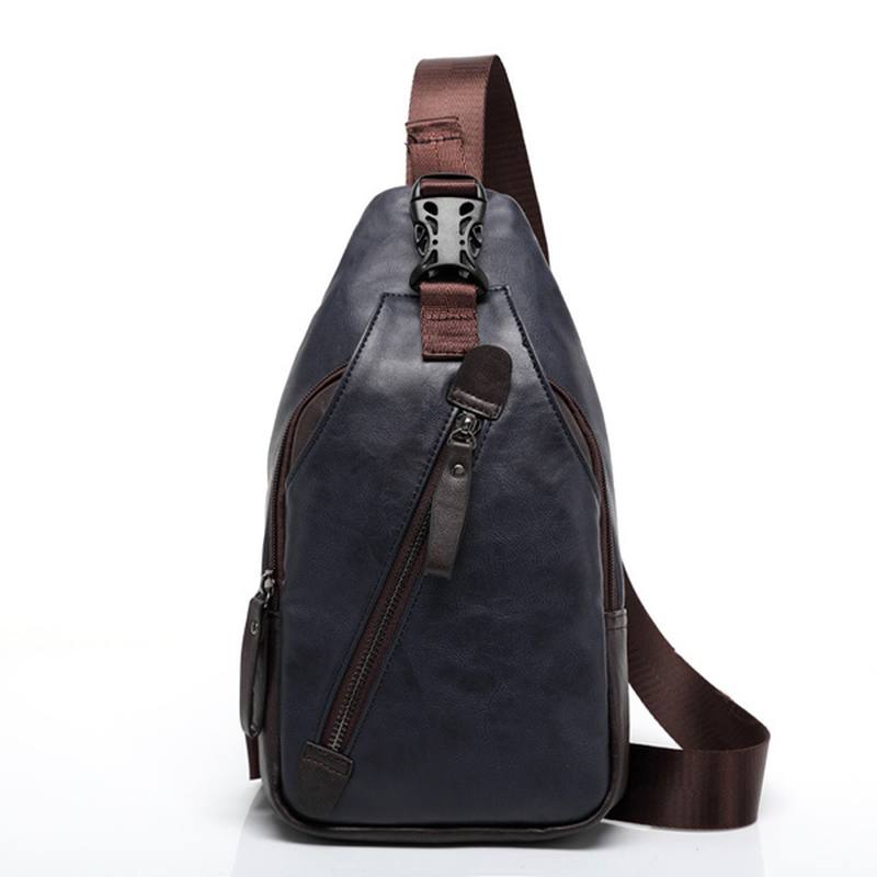 Miesten Pu Crossbody Bag Capacity Vapaa-ajan Olkalaukku