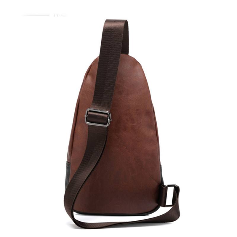 Miesten Pu Crossbody Bag Capacity Vapaa-ajan Olkalaukku