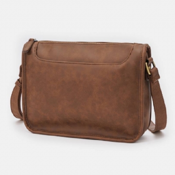 Miesten Pu-nahka Suuri Kapasiteetti Vintage 6.3 Tuuman Puhelinlaukku Messenger Bags Crossbody Laukut Olkalaukku