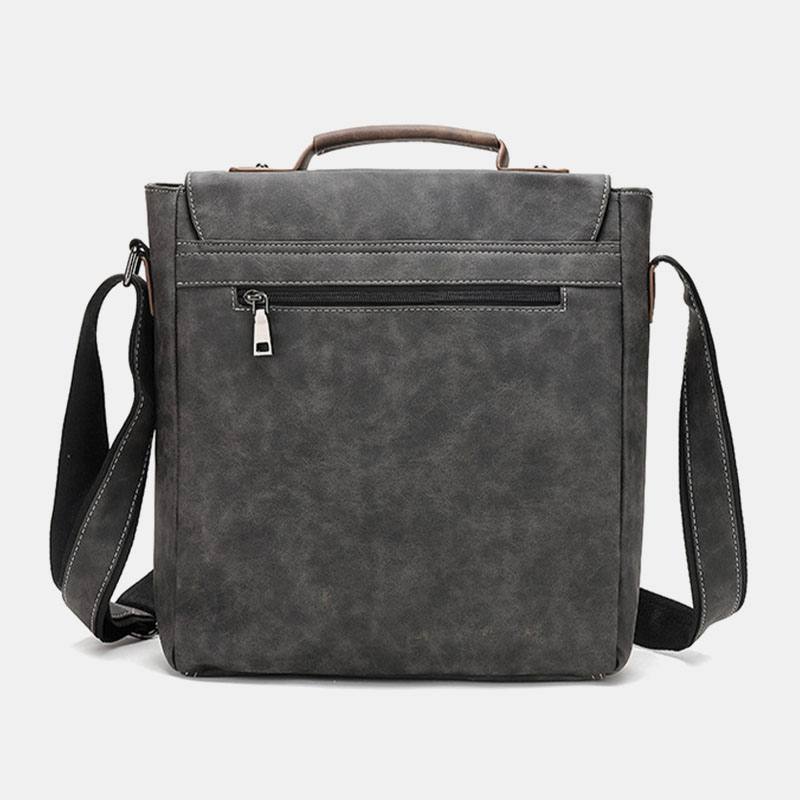 Miesten Pu-nahkainen Monitasku Vintage Rento Vedenpitävä Hengittävä Crossbody Laukut Olkalaukut