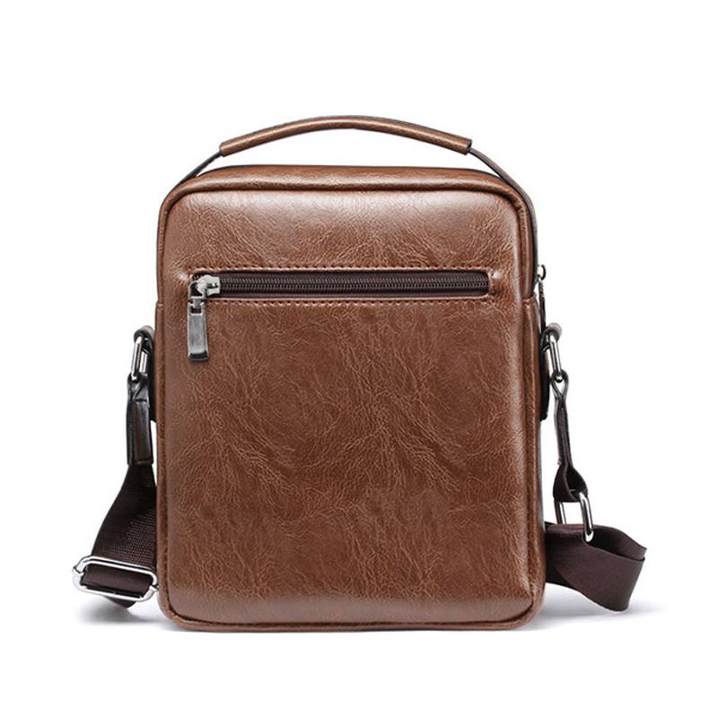 Miesten Pu-nahkainen Vintage Käsilaukku Retro Crossbody Laukku Olkalaukku