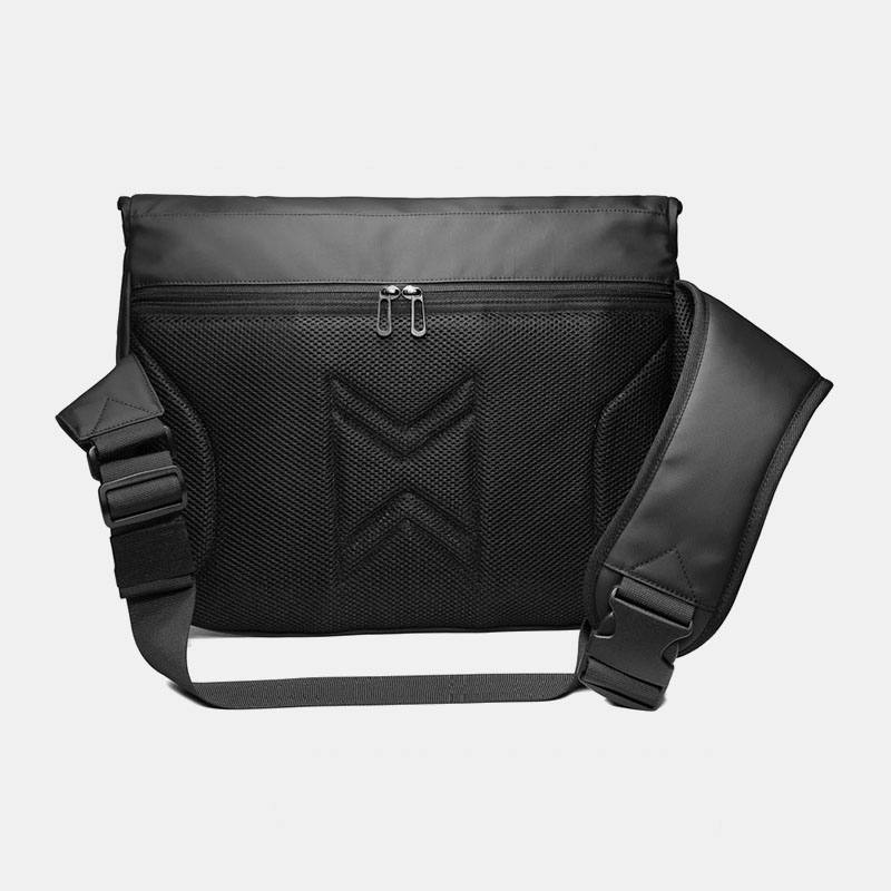 Miesten Pvc Vedenpitävä Suuri Kapasiteetti Crossbody Laukku Monitoiminen 15.6 Tuuman Kannettavan Tietokoneen Salkut Messenger-olkalaukku