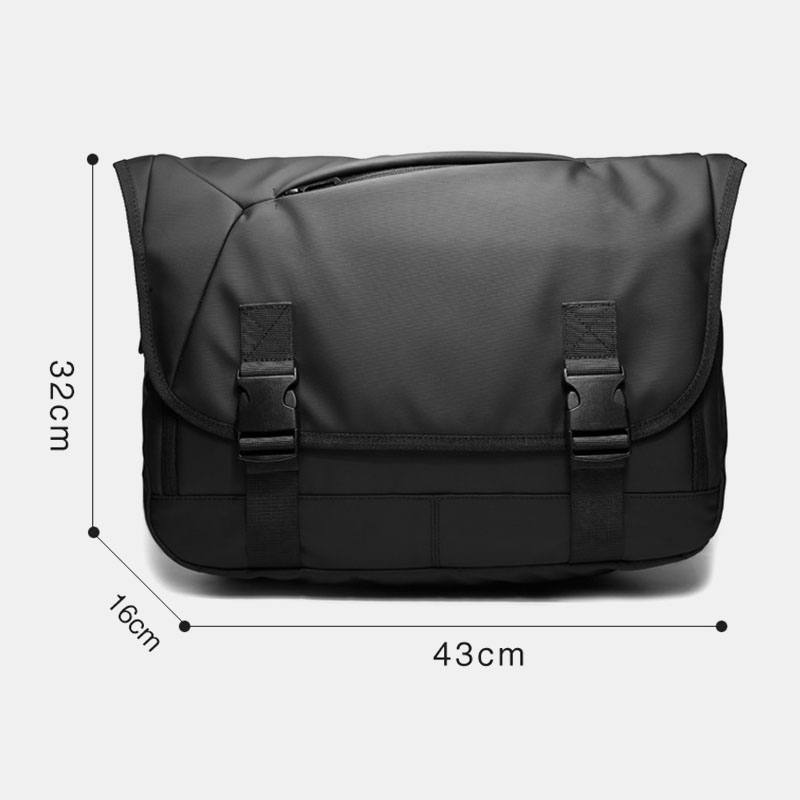 Miesten Pvc Vedenpitävä Suuri Kapasiteetti Crossbody Laukku Monitoiminen 15.6 Tuuman Kannettavan Tietokoneen Salkut Messenger-olkalaukku