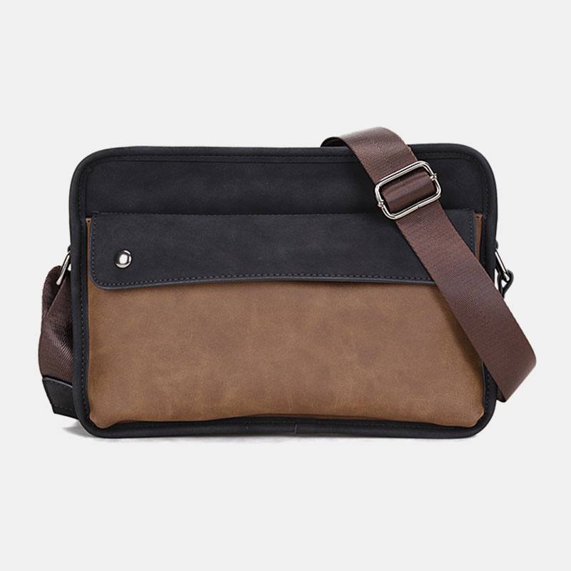 Miesten Varkaudenesto Pu-nahka British Retro Crossbody Laukut Olkalaukku Olkalaukku