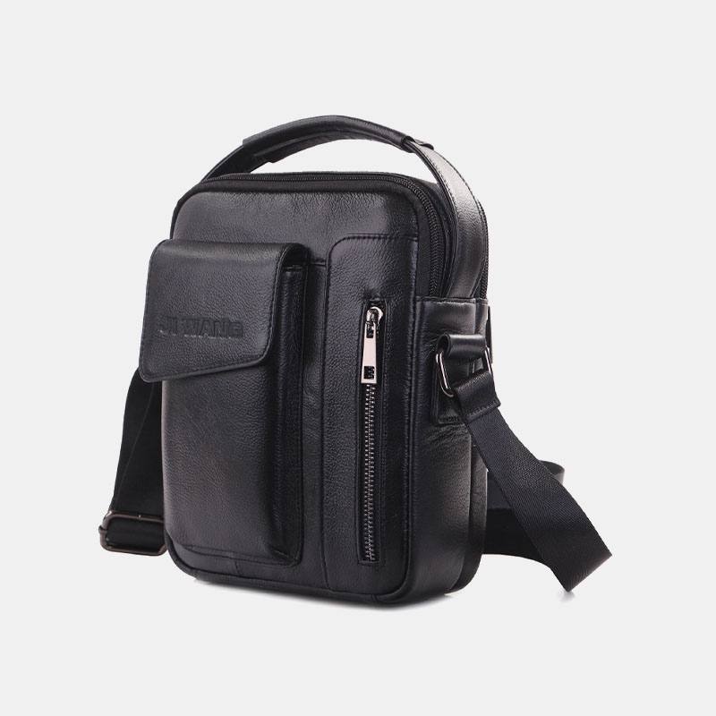 Miesten Vintage Aitoa Nahkaa Oleva Crossbody Laukku Olkalaukku Business Laukku