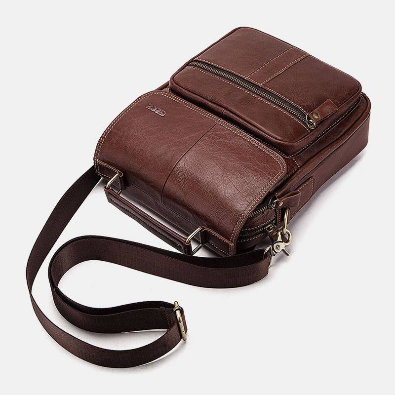 Miesten Vintage Aitoa Nahkaa Oleva Olkalaukku Crossbody Bag Messenger Bag