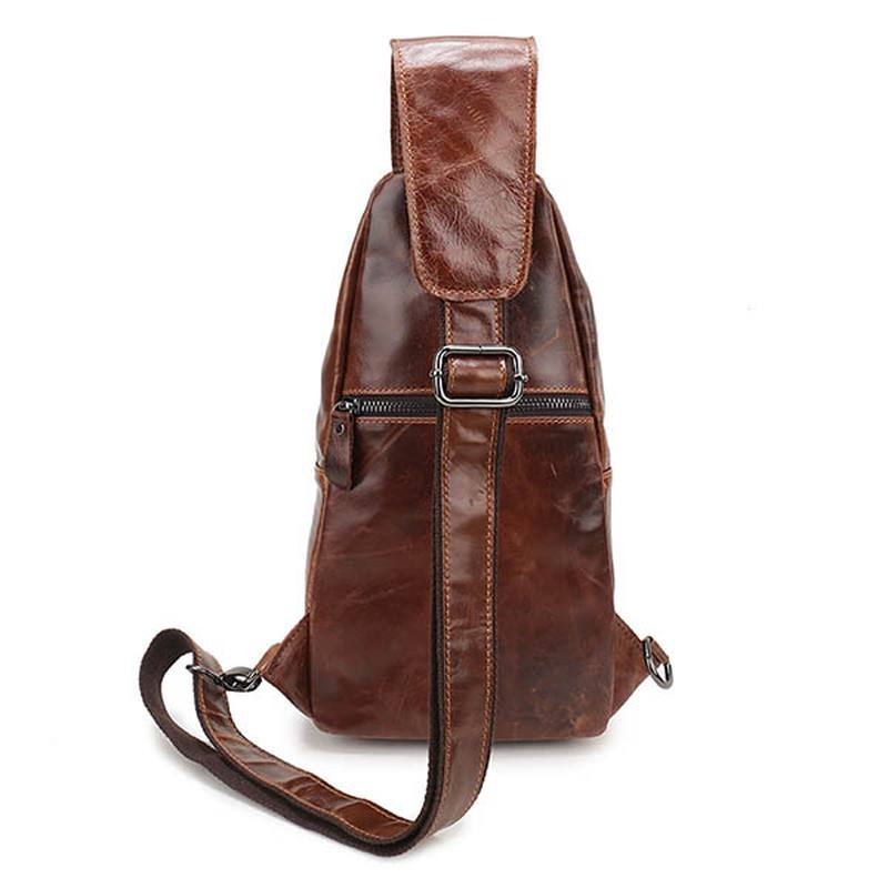 Miesten Vintage Aitoa Nahkaa Oleva Retro Crossbody -laukku Rintalaukku