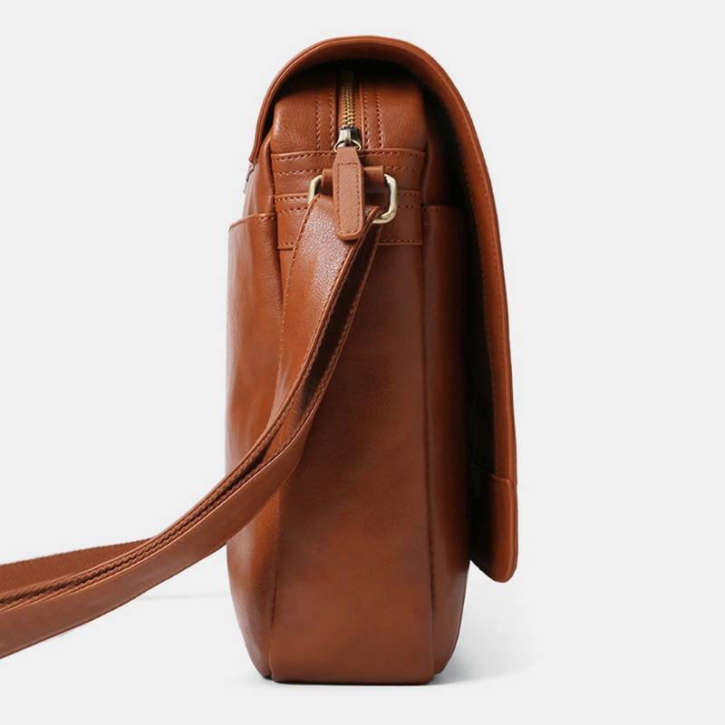 Miesten Vintage Flap Design Suuri Tilavuus Crossbody Bag Sling Bag