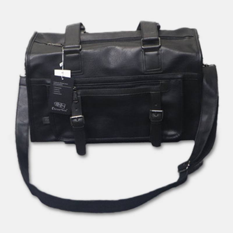 Miesten Vintage Large Capaciy Kulutusta Kestävä Vedenpitävä Keinonahkainen Crossbody Laukku Käsilaukku