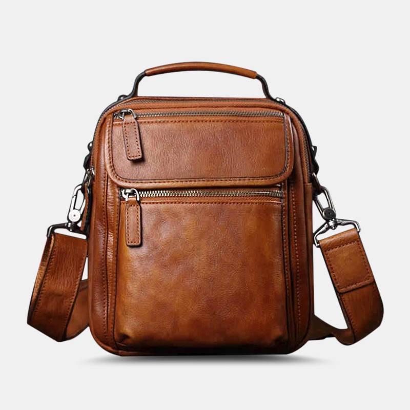 Miesten Vintage Multi-pockets Varkaudenesto Crossbody Laukku Monitoiminen Vedenpitävä Olkalaukku