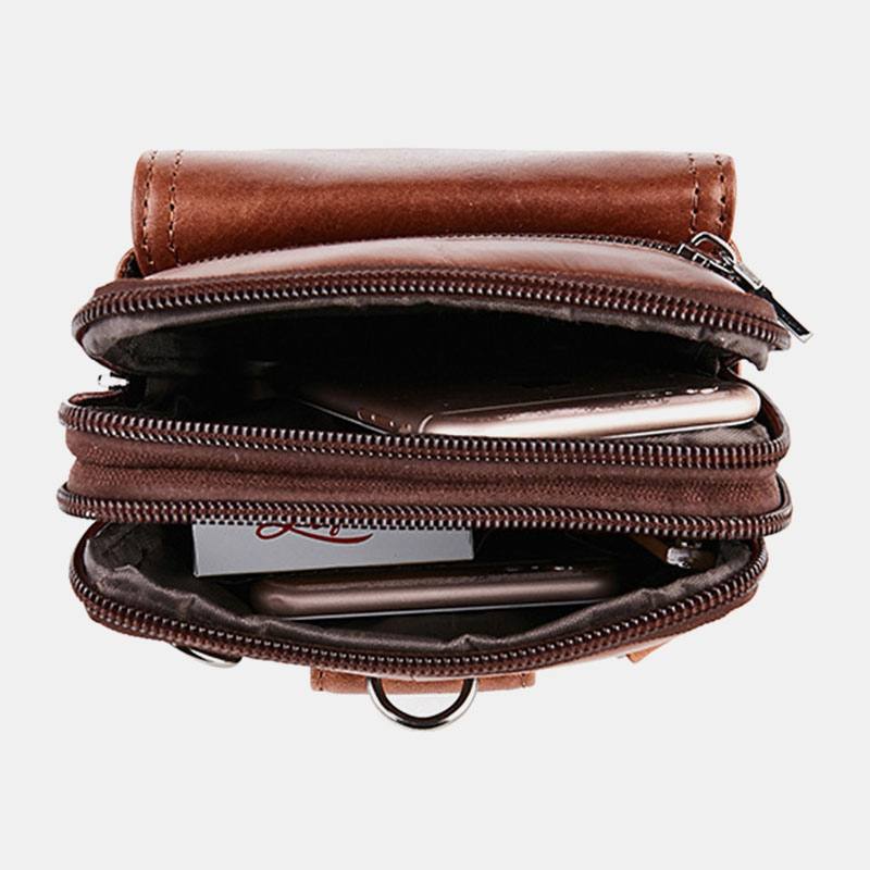 Miesten Vintage Olkalaukku Crossbody Bag Vyötärölaukku Puhelinlaukku