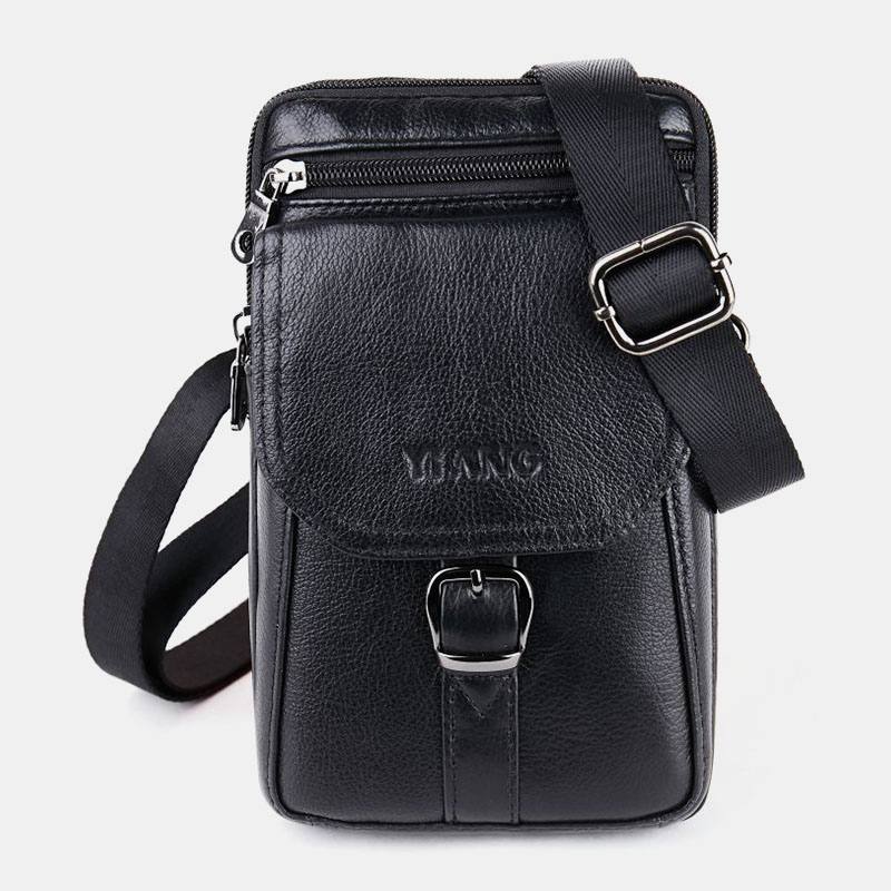 Miesten Vintage Olkalaukku Crossbody Bag Vyötärölaukku Puhelinlaukku