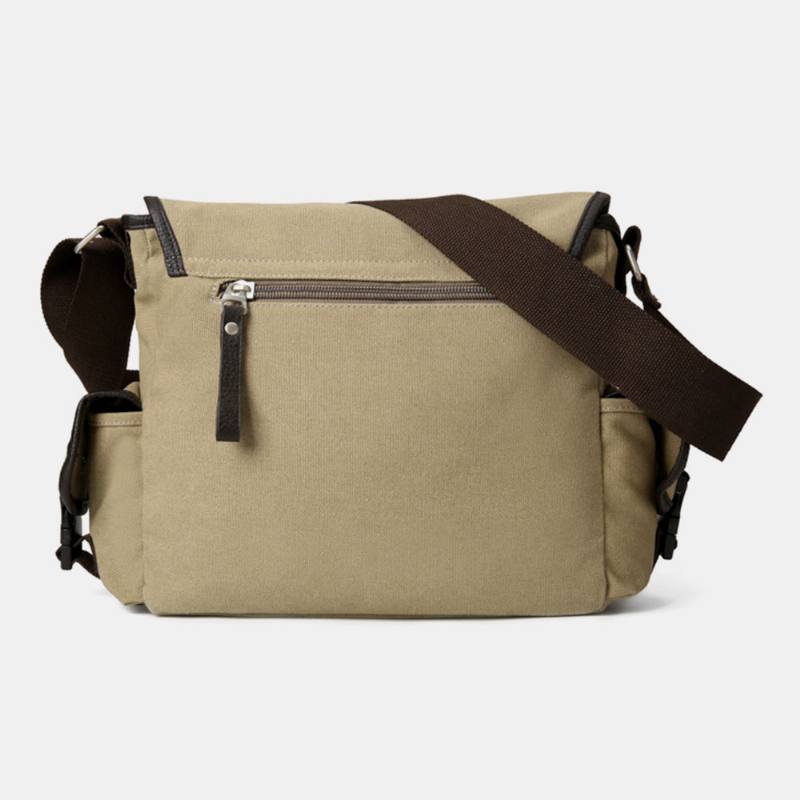 Miesten Vintage Suuri Kapasiteetti Kulutusta Kestävä Kangaskassi Crossbody Laukku Rento Olkalaukku