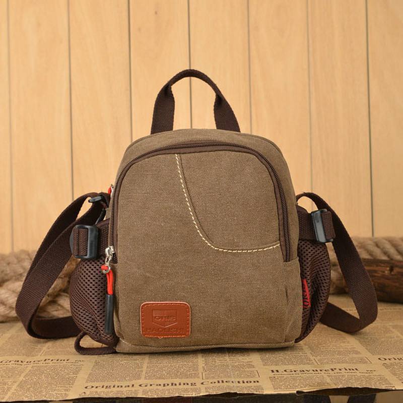 Naiset Miehet Rento Canvas Crossbody Laukut Kevyet Käsilaukut Outdoor Olkalaukut