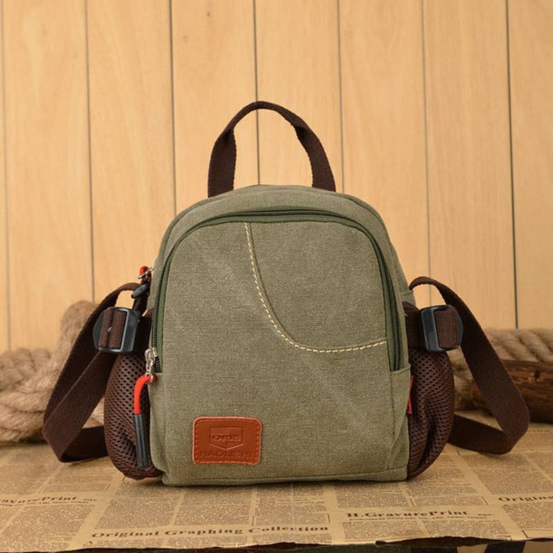 Naiset Miehet Rento Canvas Crossbody Laukut Kevyet Käsilaukut Outdoor Olkalaukut