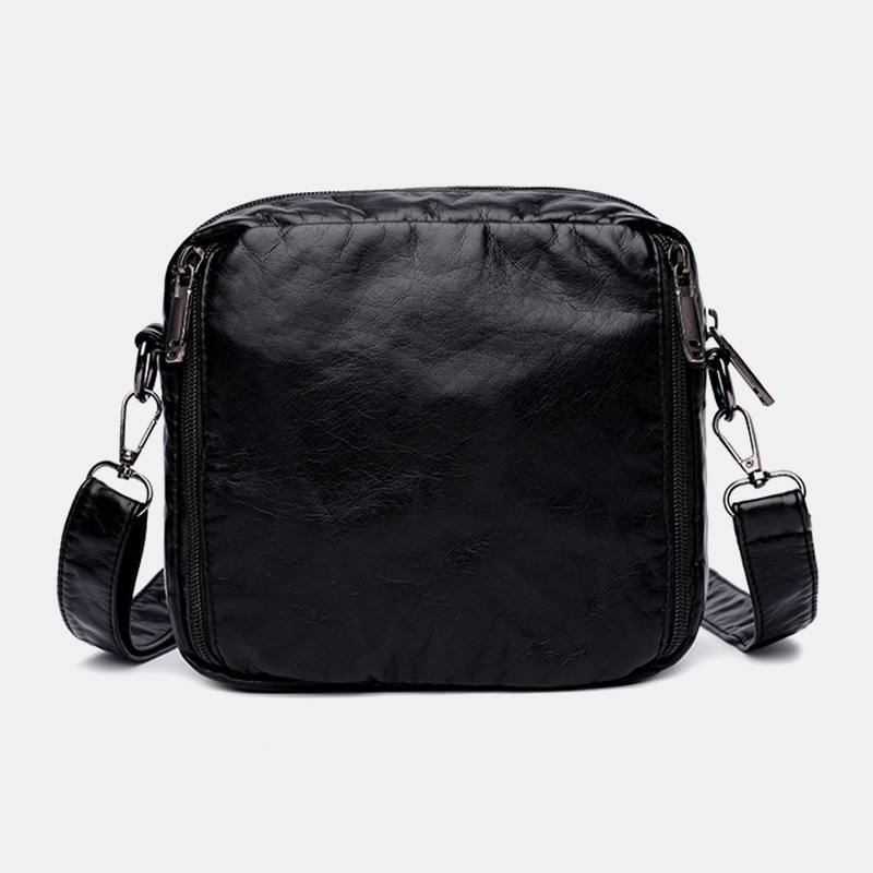 Naiset Pesty Pu-nahka Suuri Kapasiteetti Retro 6.3 Tuuman Puhelinlaukku Pehmeä Crossbody Laukut Olkalaukku