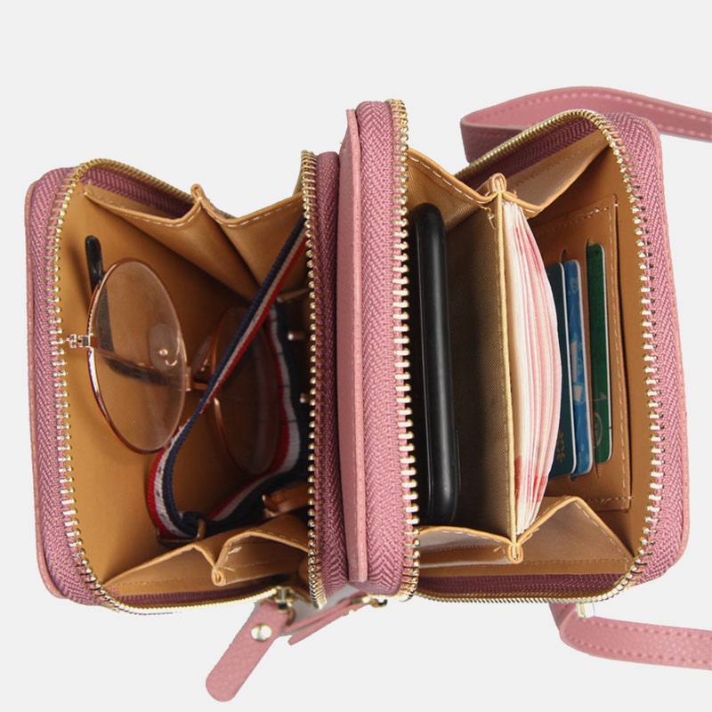 Naisten 3 Korttipaikkaa 6.5 Tuuman Kiinteä Puhelinlaukku Crossbody Laukku Olkalaukku