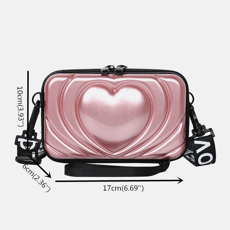 Naisten 6.5 Tuuman Love Solid Trunk -puhelinlaukku Crossbody Bag