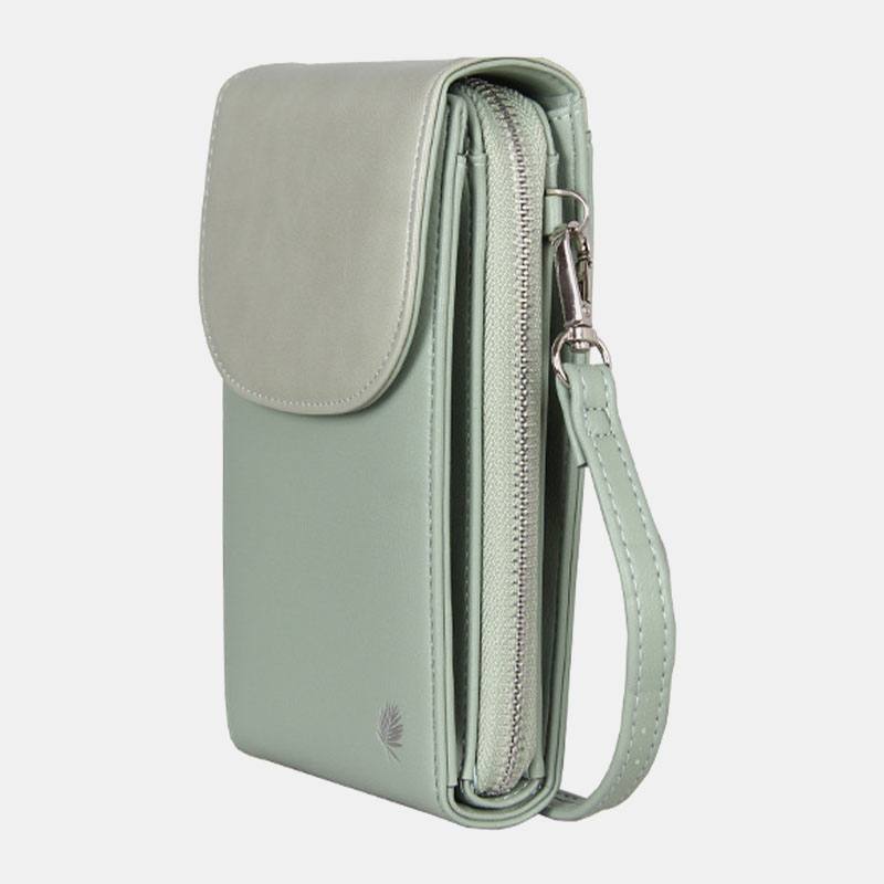 Naisten 8 Card Slot -puhelinlaukku Solid Crossbody -laukku Olkalaukku