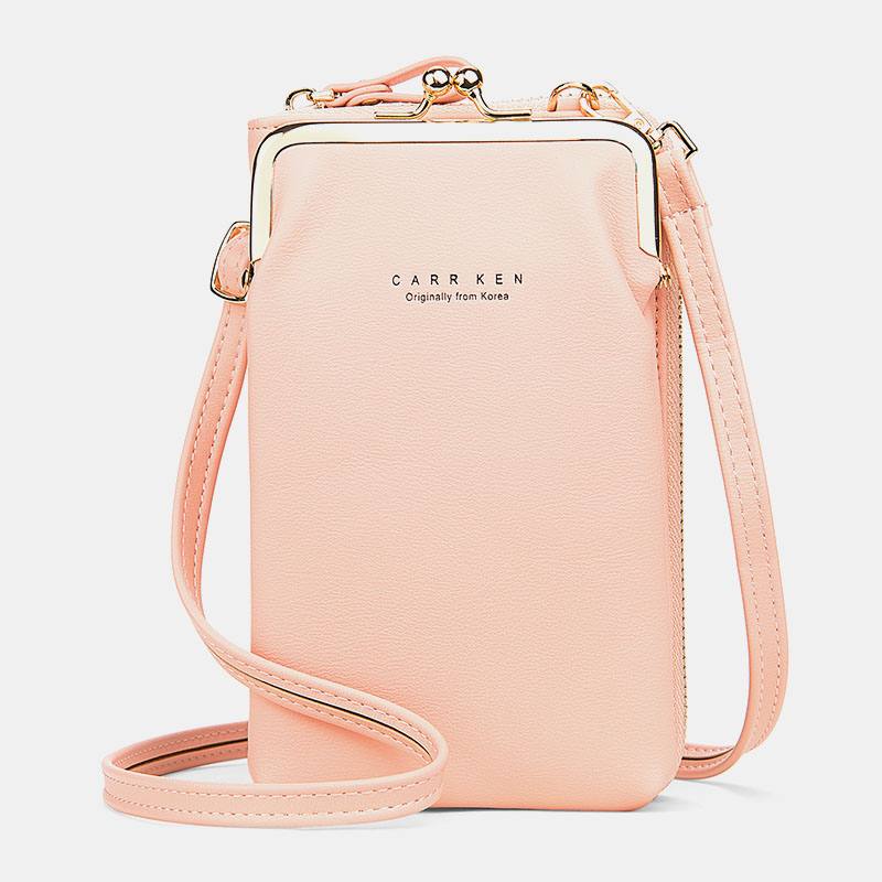 Naisten 9 Card Slot -puhelinlaukku Solid Crossbody -laukku Olkalaukku