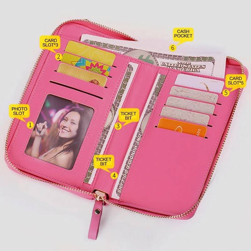 Naisten 9 Card Slot -puhelinlaukku Solid Crossbody -laukku Olkalaukku