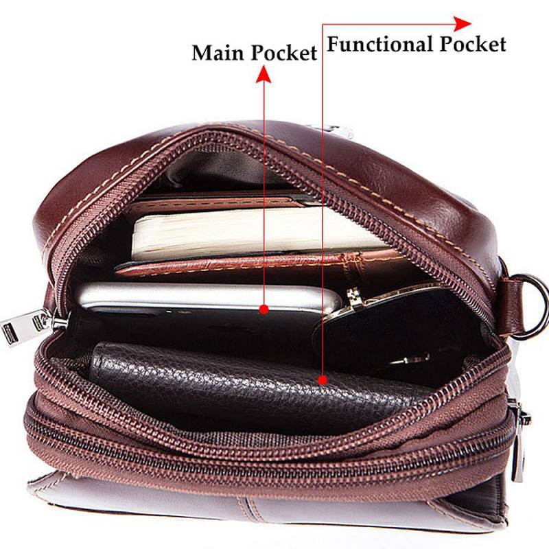 Naisten Aitoa Nahkaa Rento Business Vintage Crossbody Laukku