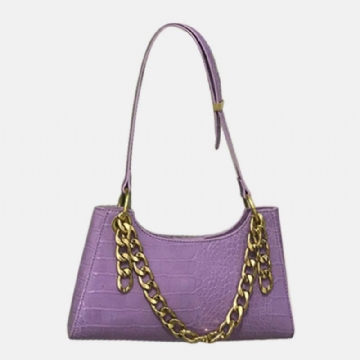 Naisten Crocodile Pattern Elegant Chain Olkalaukku Crossbody Bag