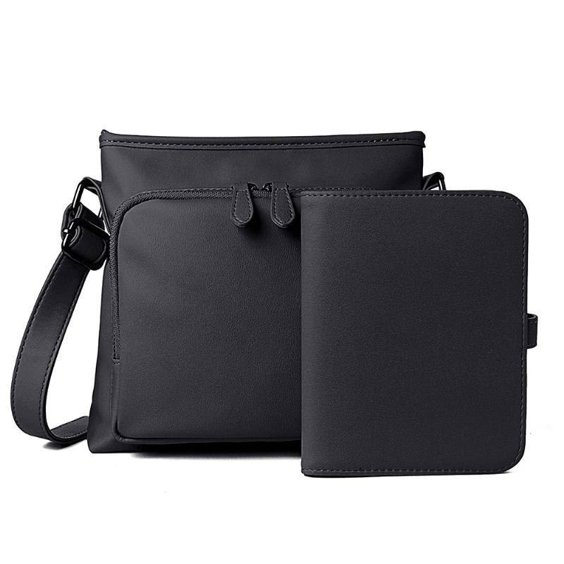 Naisten Kiinteät Monitoimiset Muti-korttipaikat 2 Kpl Crossbody Bag Olkalaukku