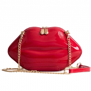 Naisten Persoonallisuus Lips Shape Chain Olkalaukku Crossbody Bag