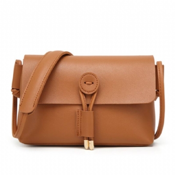 Naisten Pu-nahkainen Hasp Olkalaukut Vintage Flap Crossbody Laukut Olkalaukut