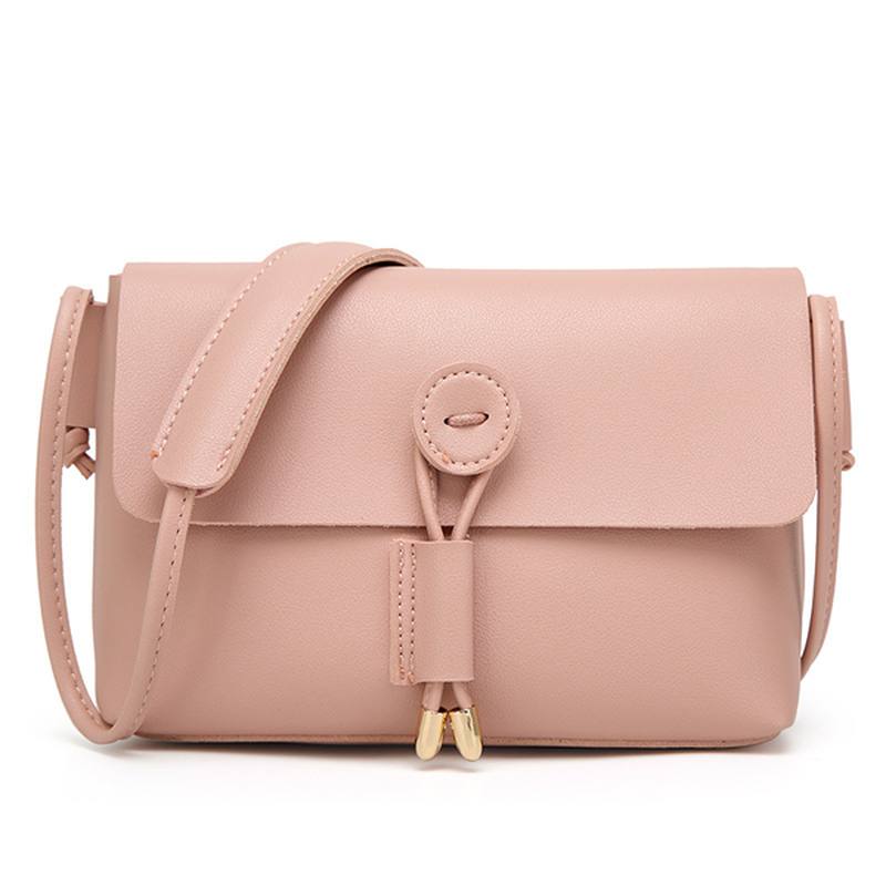 Naisten Pu-nahkainen Hasp Olkalaukut Vintage Flap Crossbody Laukut Olkalaukut