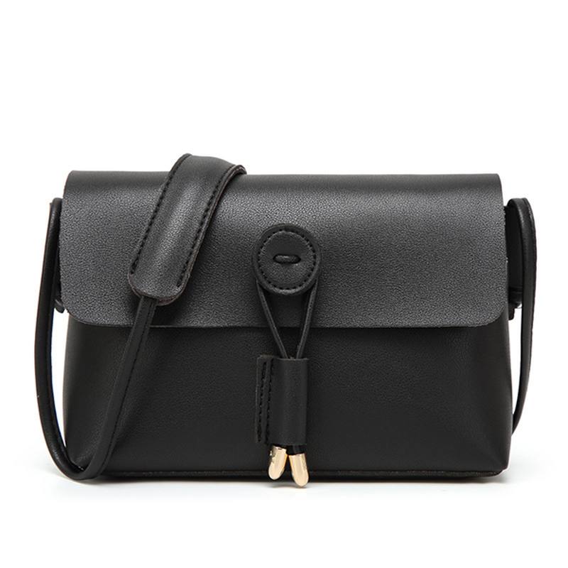 Naisten Pu-nahkainen Hasp Olkalaukut Vintage Flap Crossbody Laukut Olkalaukut