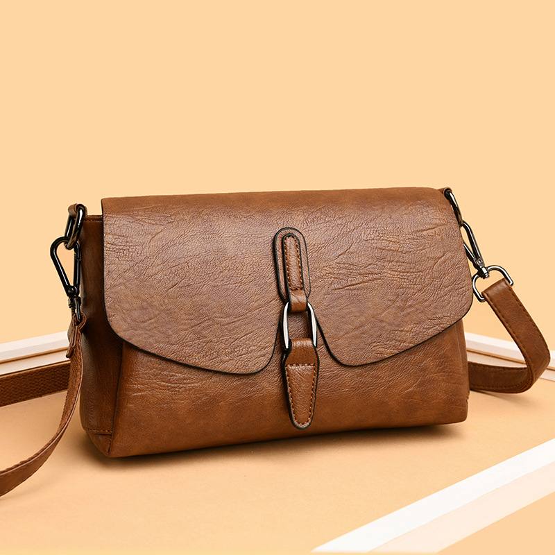 Naisten Retro-keinonahkainen Vedenpitävä Magneettinen Olkalaukku 6.5 Tuuman Puhelinlaukku Crossbody-laukku