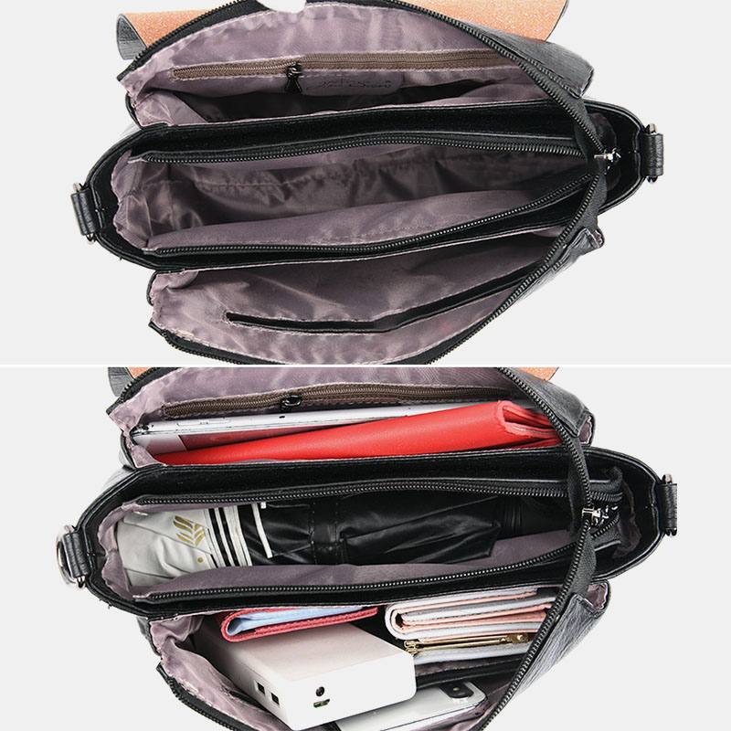 Naisten Retro-keinonahkainen Vedenpitävä Magneettinen Olkalaukku 6.5 Tuuman Puhelinlaukku Crossbody-laukku