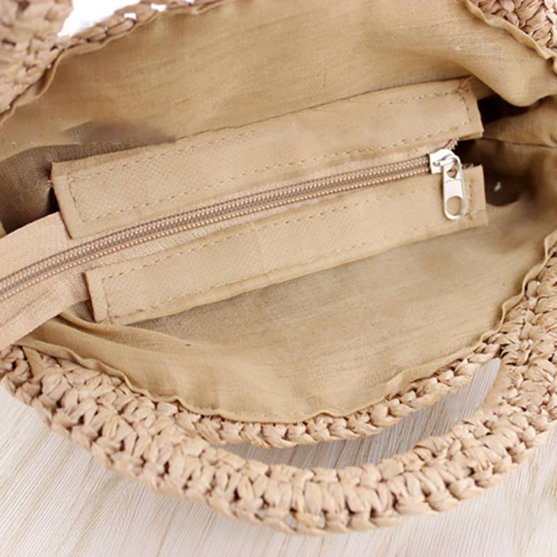 Naisten Straw Canteen Light Crossbody Bag Puhelinlaukku Rantalaukut