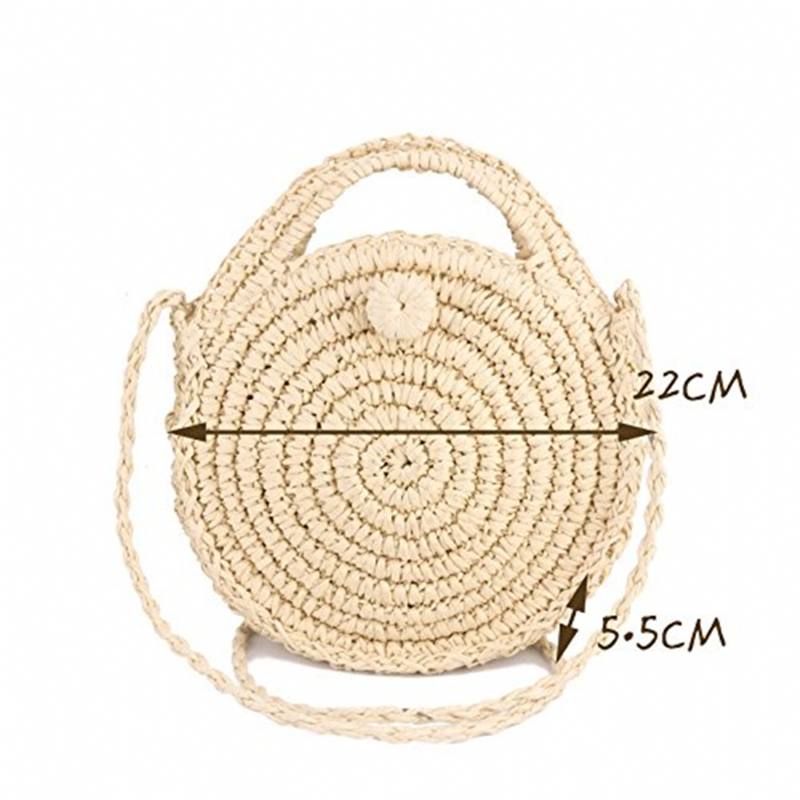 Naisten Straw Canteen Light Crossbody Bag Puhelinlaukku Rantalaukut