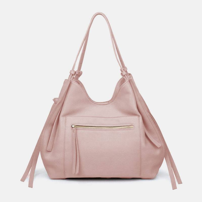 Naisten Varkaudenesto Pu-nahkainen Olkalaukku Vintage Suurikokoinen Crossbody Laukku Käsilaukku Tote