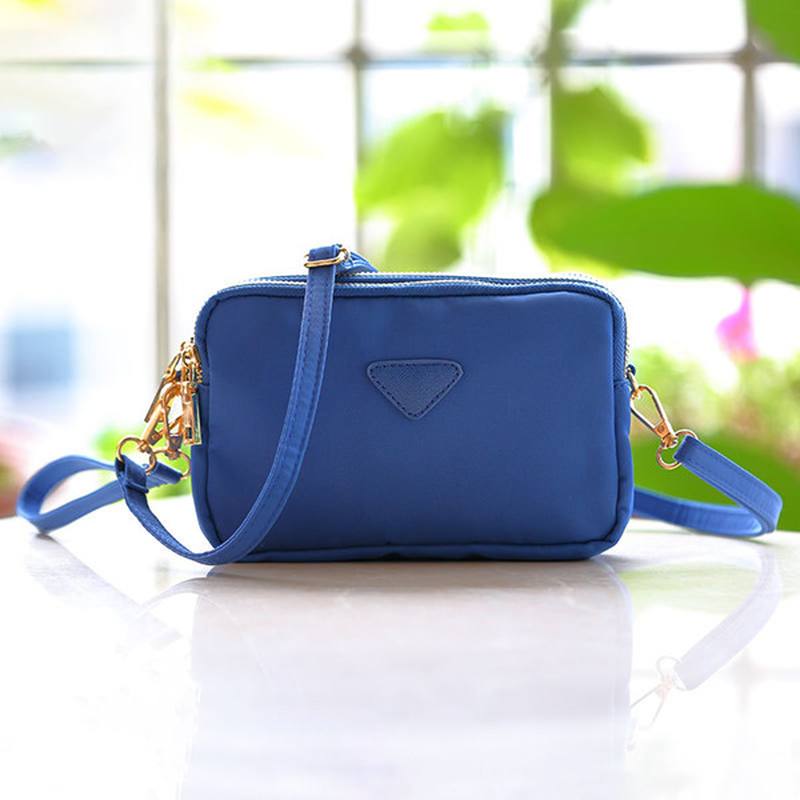 Naisten Vedenkestävät Multi-slot Clutch Laukut Nylon Solid Mini Crossbody Laukku