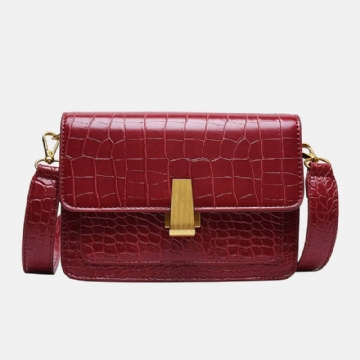 Naisten Vintage Lizard Grain Crossbody Laukku Olkalaukku