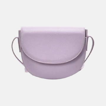 Naisten Vintage Puoliympyrä Satulalaukku Solid Crossbody -laukku Vapaa-aikaan