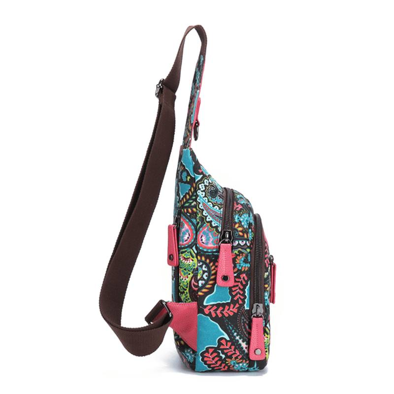 National Floral Summer Light Naisten Rintalaukku Sling Laukku Olkalaukku Crossbody